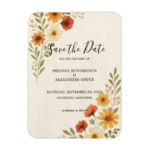 Rustieke Waterverf bloemen bruiloft Save the date Magneet (Verticaal)