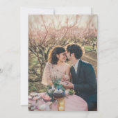 Rustieke waterverf bloemen foto bruiloft RSVP Kaart (Achterkant)