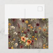 Rustieke Waterverf Bloemen met Wildflowers Briefkaart (Voorkant / Achterkant)