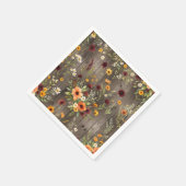 Rustieke Waterverf Bloemen met Wildflowers Servet (Hoek)