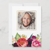 Rustieke Waterverf Bloemen Pensioen Partij Kaart (Achterkant)