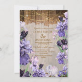 Rustieke Waterverf Bloemen Trouwfoto Kaart (Voorkant)