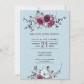 Rustieke waterverf Bloemen Vakantie Open Huis Kaart (Voorkant)