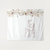 Rustieke Waterverf Bloemen Vrijgezellenfeest Achte Wandkleed (Voorkant (horizontaal))