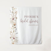 Rustieke Waterverf Bloemen Vrijgezellenfeest Achte Wandkleed (Voorkant)