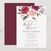 Rustieke Waterverf Bloemen Vrijgezellenfeest | Kaart (Voorkant / Achterkant)