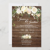 Rustieke Waterverf bloemenblush roze ivoor bruilof Kaart (Voorkant)