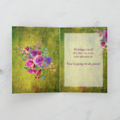 Rustieke waterverf bloemengeluk hoefijzer kaart (Binnen)