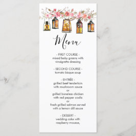 Rustieke Waterverf Bloemenkans Wedding Menu