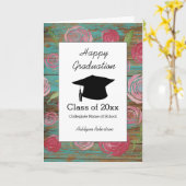 Rustieke Waterverf Bloemenklasse van 2025 Afstuder Kaart (Gele Bloem)