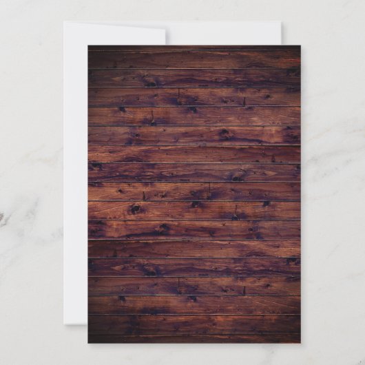 Rustieke Waterverf Bloemenkrans bruiloft Kaart (Achterkant)