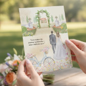 Rustieke Waterverf Bloemenkrans Save the Date Kaart