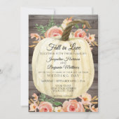 Rustieke waterverf bloemenkurk perzik koraal hout kaart (Voorkant)