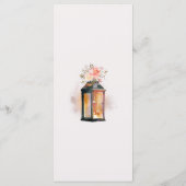 Rustieke Waterverf Bloemenlantaarn Bruiloft Menu (Achterkant)