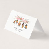 Rustieke Waterverf Bloemenlantaarn Trouwplaats Kaart (Achterkant)