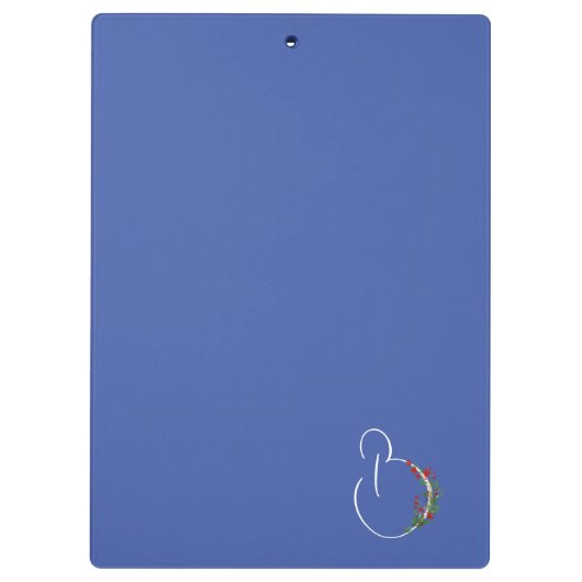 Rustieke waterverf bloemenletter B Klembord (Achterkant)