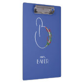 Rustieke waterverf bloemenletter B Klembord (Rechts)