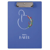 Rustieke waterverf bloemenletter B Klembord (Voorkant)