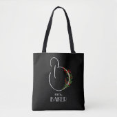 Rustieke waterverf bloemenletter B Tote Bag (Voorkant)