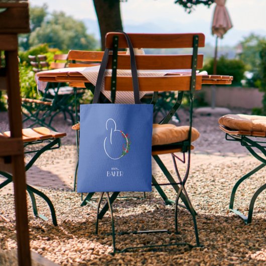 Rustieke waterverf bloemenletter B Tote Bag