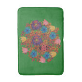 rustieke waterverf bloemenpatroon badmat (Voorkant Verticaal)