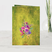 Rustieke waterverf bloemenschoentje kaart (Achterkant)