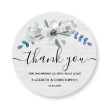 Rustieke Waterverf bloemig baby shower Dank u