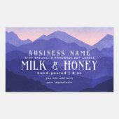 Rustieke Waterverf Blue Mountain Candle Label (Voorkant)