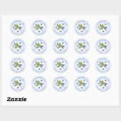 Rustieke Waterverf Blueberry Jam Classic Ronde Sti Sticker (Vel)