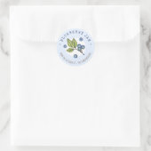 Rustieke Waterverf Blueberry Jam Classic Ronde Sti Sticker (Tas)