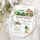 Rustieke Waterverf Boerderij Dieren Kinderen Verja Kaart