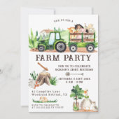 Rustieke Waterverf Boerderij Dieren Kinderen Verja Kaart (Voorkant)