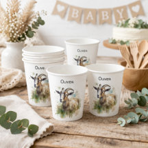Rustieke Waterverf Boerderij Geit Baby Shower