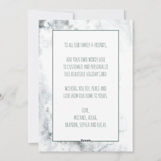 Rustieke Waterverf Boerderij Land Kerstboom Feestdagenkaart (Achterkant)