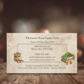 rustieke waterverf boerenmarkt, lokale producten visitekaartje