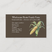 rustieke waterverf boerenmarkt, maïsboer visitekaartje (Voorkant)