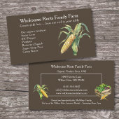 rustieke waterverf boerenmarkt, maïsboer visitekaartje