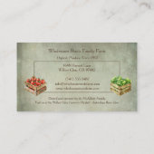 rustieke waterverf boerenmarkt, verse producten visitekaartje (Achterkant)