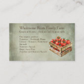 rustieke waterverf boerenmarkt, verse producten visitekaartje (Voorkant)
