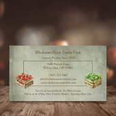 rustieke waterverf boerenmarkt, verse producten visitekaartje