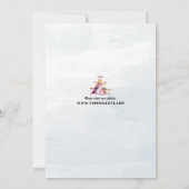 Rustieke Waterverf Boho Tipi Tent Bruiloft Kaart (Achterkant)