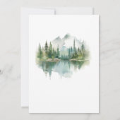 Rustieke Waterverf bos berg reis begint Kaart (Achterkant)