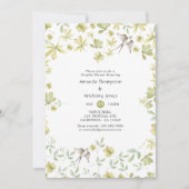 Rustieke Waterverf Bos Bruiloft Feest Kaart (Voorkant)