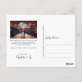 Rustieke Waterverf Bos Bruiloft Foto Dankjewel Briefkaart (Achterkant)