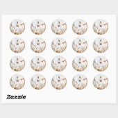 Rustieke Waterverf Bos Bruiloft Ronde Sticker (Vel)