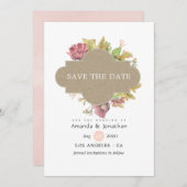 Rustieke Waterverf Bos Bruiloft Save The Date (Voorkant / Achterkant)