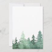 rustieke waterverf bos bruiloft uitnodiging (Achterkant)