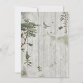 Rustieke Waterverf Bos Herten Repetitie Diner Kaart (Achterkant)