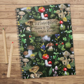 Rustieke Waterverf Bos Paddenstoelen Mos Planten Notitieboek