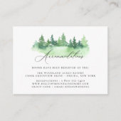 Rustieke Waterverf Bos Trouwaccommodaties Informatiekaartje (Voorkant)